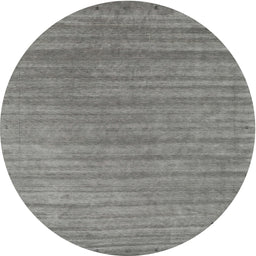 Round Machine Washable Contemporary Gray Rug, wshcon2657