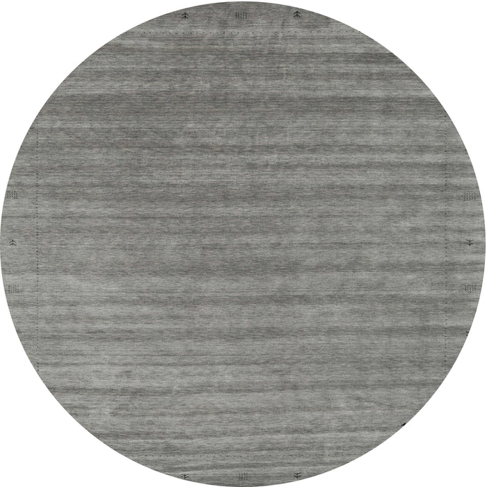 Round Contemporary Gray Modern Rug, con2657