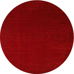 Round Machine Washable Contemporary Neon Red Rug, wshcon2665