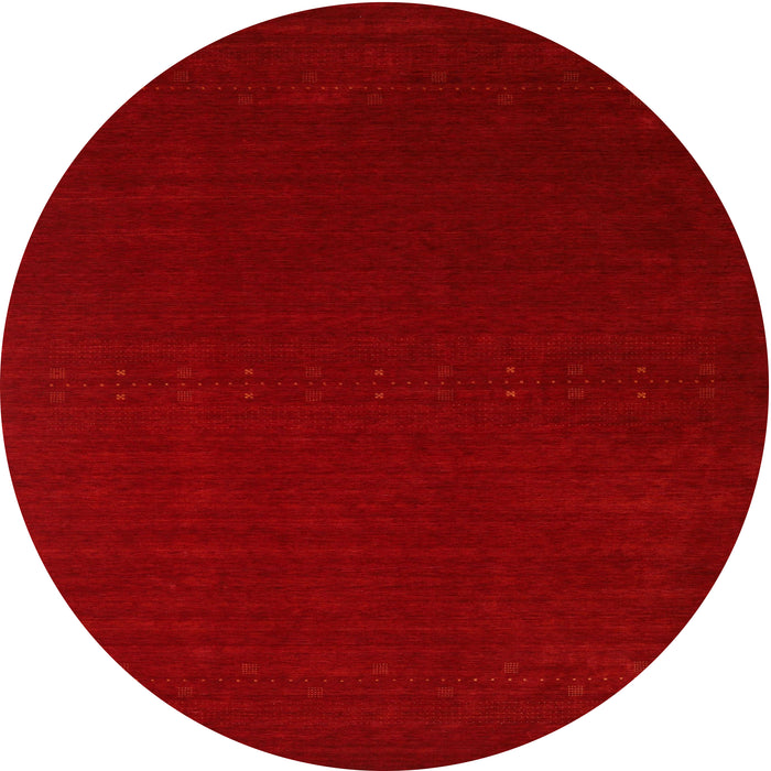 Round Contemporary Neon Red Modern Rug, con2665