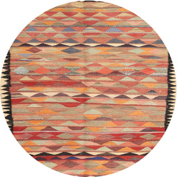 Round Machine Washable Contemporary Sand Brown Rug, wshcon2682