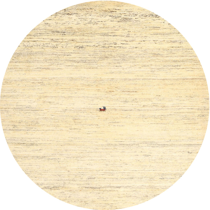 Round Machine Washable Contemporary Khaki Gold Rug, wshcon2719