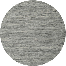 Round Machine Washable Contemporary Carbon Gray Rug, wshcon2727