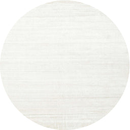 Round Machine Washable Contemporary Pearl White Beige Rug, wshcon272