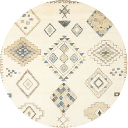 Round Machine Washable Contemporary Brown Rug, wshcon2746