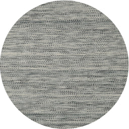 Round Machine Washable Contemporary Carbon Gray Rug, wshcon2759