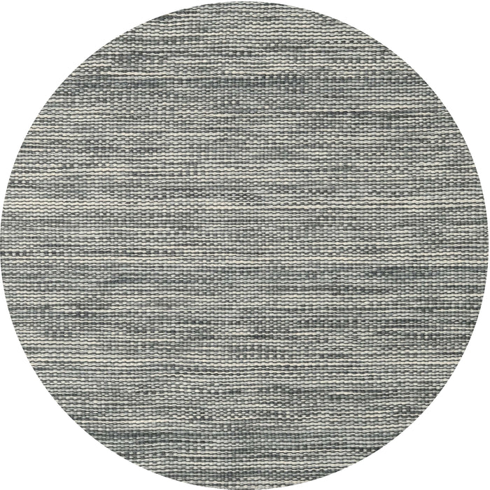 Round Machine Washable Contemporary Carbon Gray Rug, wshcon2759