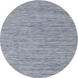 Round Contemporary Platinum Silver Gray Modern Rug, con2761
