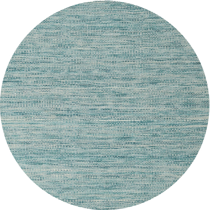 Round Contemporary Light Steel Blue Modern Rug, con2762