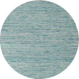 Round Machine Washable Contemporary Light Steel Blue Rug, wshcon2762
