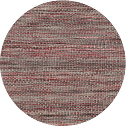 Round Contemporary Dark Salmon Pink Modern Rug, con2763