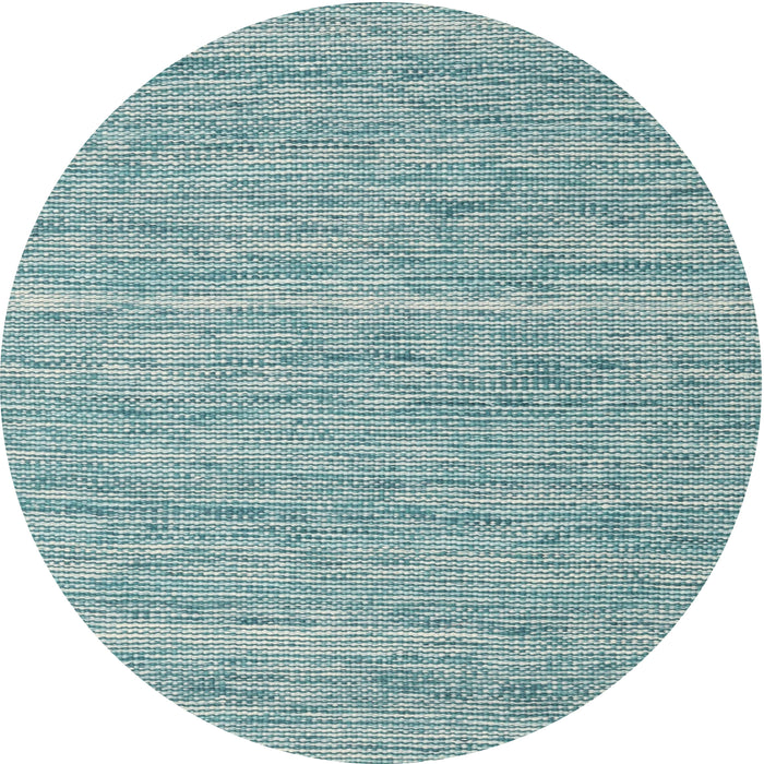 Round Contemporary Light Steel Blue Modern Rug, con2767