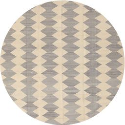 Round Contemporary Deep Peach Orange Modern Rug, con2784