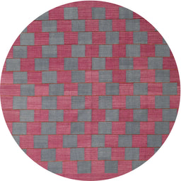 Round Machine Washable Contemporary Granite Gray Rug, wshcon2790