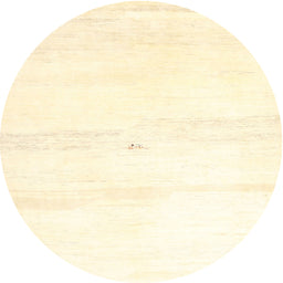 Round Contemporary Beige Solid Rug, con2804