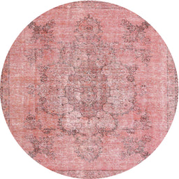 Round Contemporary Red Persian Rug, con2806