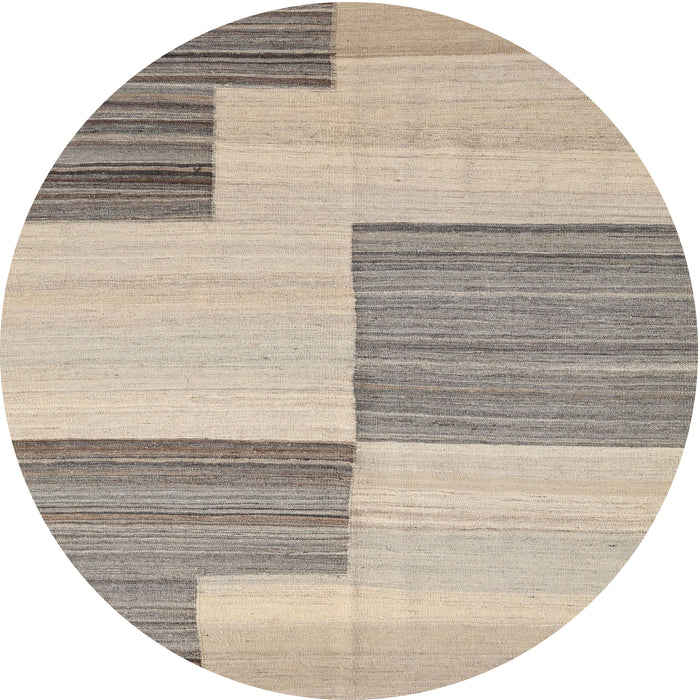 Round Contemporary Rose Purple Modern Rug, con2809