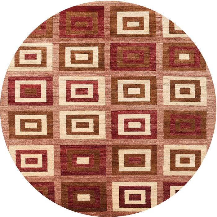 Round Machine Washable Contemporary Sandy Brown Rug, wshcon280