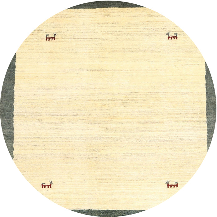 Round Machine Washable Contemporary DarkKhaki Green Rug, wshcon2815