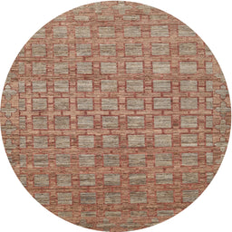 Round Contemporary Light Copper Gold Modern Rug, con284