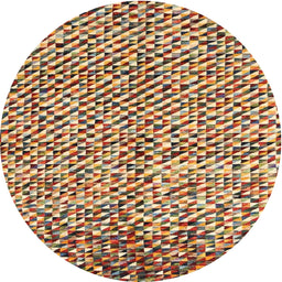 Round Machine Washable Contemporary Dark Sienna Brown Rug, wshcon2892