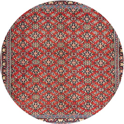Round Contemporary Orange Salmon Pink Modern Rug, con2896