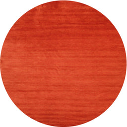 Round Contemporary Neon Red Modern Rug, con28
