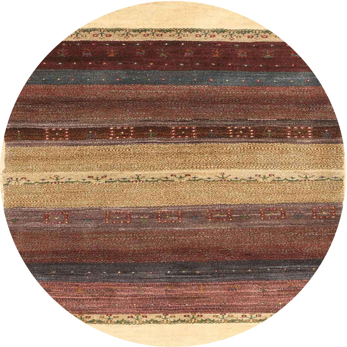 Round Machine Washable Contemporary Dark Sienna Brown Rug, wshcon2900