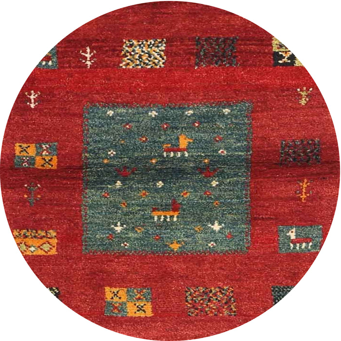 Round Machine Washable Contemporary Chestnut Brown Rug, wshcon2904