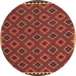 Round Machine Washable Contemporary Light Brown Rug, wshcon2929