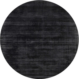 Round Machine Washable Contemporary Midnight Gray Rug, wshcon2935