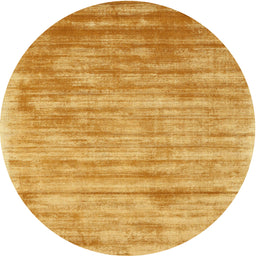 Round Machine Washable Contemporary Orange Rug, wshcon2937