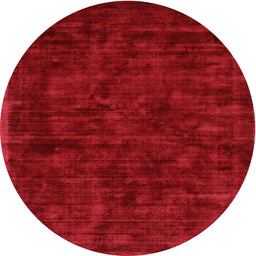 Round Machine Washable Contemporary Red Rug, wshcon2940