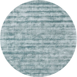 Round Machine Washable Contemporary Light Steel Blue Rug, wshcon2944