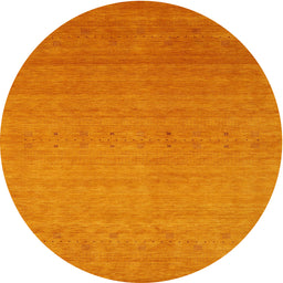Round Contemporary Orange Red Modern Rug, con2950