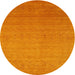 Round Contemporary Orange Red Modern Rug, con2950