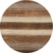 Round Contemporary Saddle Brown Modern Rug, con303