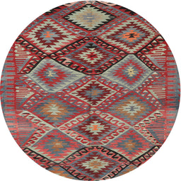 Round Contemporary Sage Green Oriental Rug, con3073
