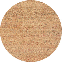 Round Contemporary Orange Modern Rug, con307