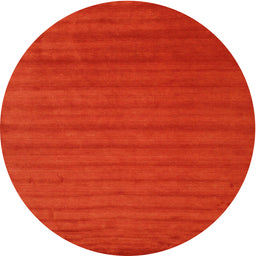 Round Machine Washable Contemporary Red Rug, wshcon30