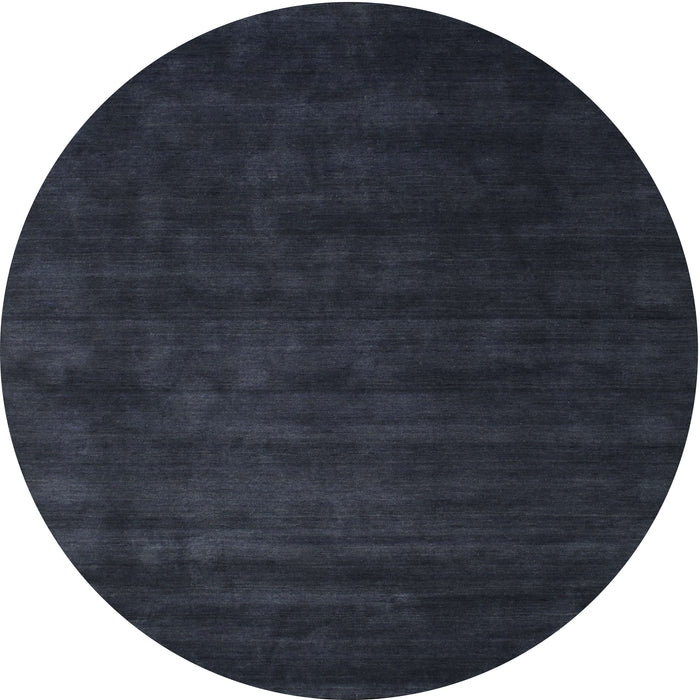 Round Contemporary Dark Slate Gray Green Modern Rug, con32