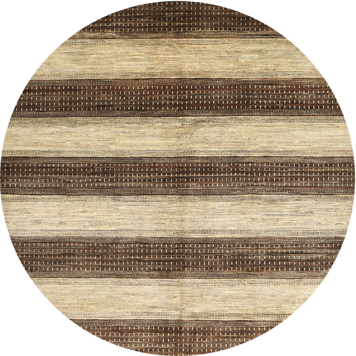 Round Contemporary Sangria Brown Modern Rug, con330