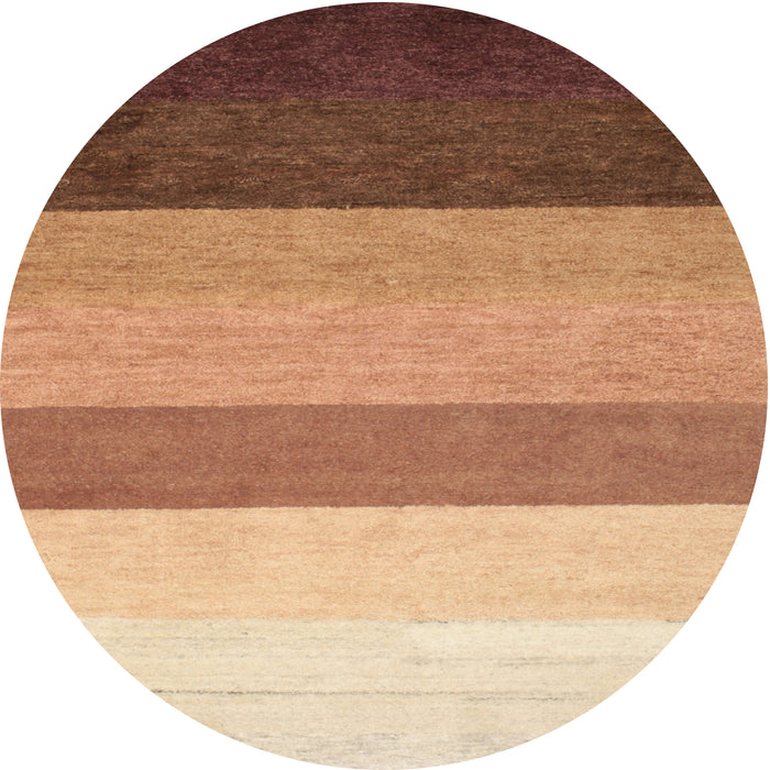 Round Contemporary Red Modern Rug, con336