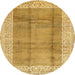 Round Contemporary Sedona Brown Modern Rug, con338