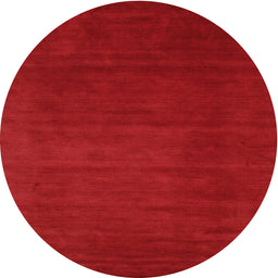 Round Contemporary Red Modern Rug, con33