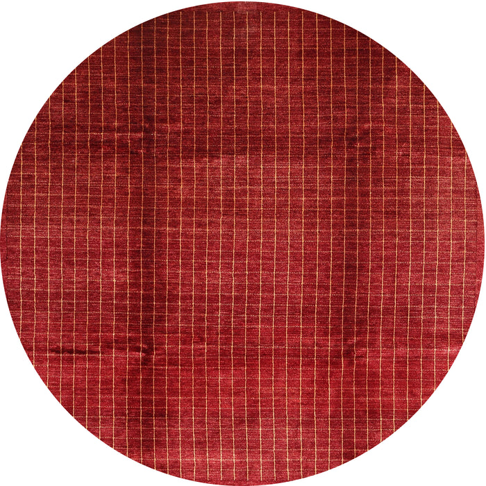 Round Contemporary Red Modern Rug, con342