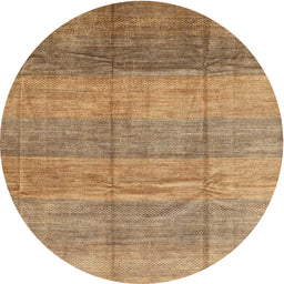 Round Machine Washable Contemporary Sandy Brown Rug, wshcon343