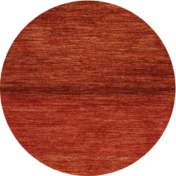 Round Machine Washable Contemporary Red Rug, wshcon348