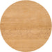 Round Contemporary Dark Orange Modern Rug, con357