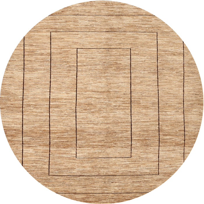 Round Machine Washable Contemporary Bronze Brown Rug, wshcon380